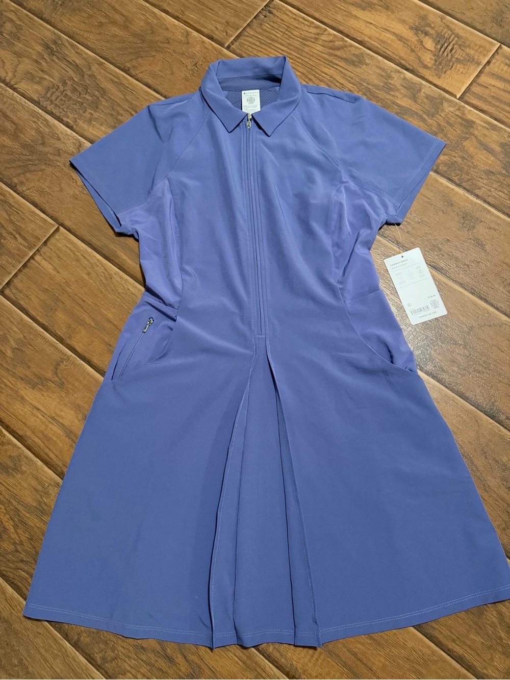 Athleta Women’s Lavender Zip-Front Polo Dress